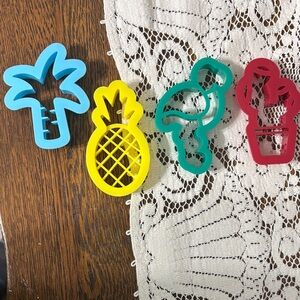Set of 4 Tropical Cookie Cutters